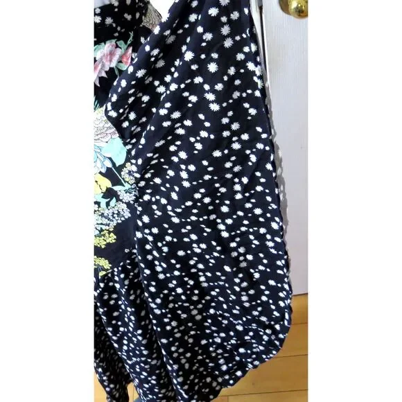 Maaji Black Bouquet Maxi Wrap Skirt Cottagecore/Bohochic  S EUC - Picture 6 of 11